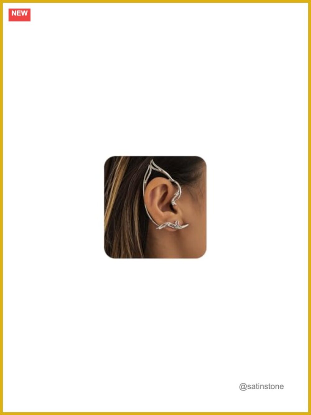 Elf Ear Cuffs Clip On Wing Filigree Alloy Earrings Fairy Elven Wrap